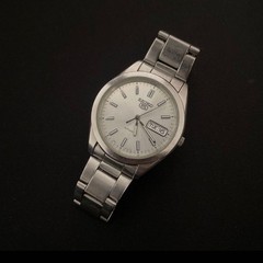 Working SEIKO5 Automatic Wristwatch 7S26 0420 Transparent Back AUTOMATIC Seiko5
