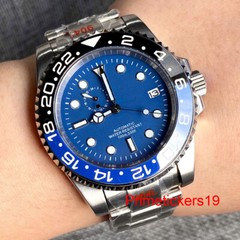 BLIGER NH37A Black/Blue/Green Dial 40mm Men Automatic Watch Date Sapphire Glass