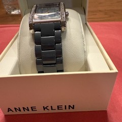 Anne Klein Ceramic Jeweled Bracelet Watch Ref Number: 10/9923 EUC Blue Grey
