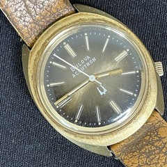 Rare Vintage Men’s 1976 BULOVA ACCUTRON G3592 N6 2180 Brown Dial Gold Case Watch