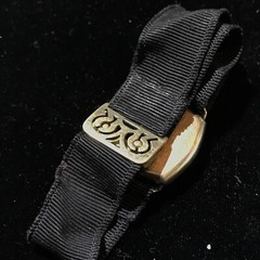 Antique Ladies Gold Fill General Watch Co. Swiss15 Jewel Art Deco Silk Band