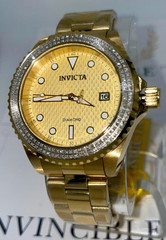 Invicta Elite Diamond 0.76 Carat Diamond Unisex Watch – 38mm, Gold (48777)
