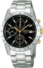 SEIKO Selection SBTQ043 Chronograph Quartz Men’s Watch Silver Black From Japan