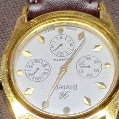Riviera Hanslin Quartz Roman Numeral Dial Leather Strap Water Resistant 36-39mm