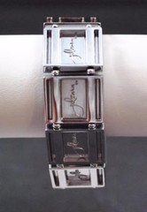 Jilzarah Animal Square Watch Polymer Clay Inlays Stretch Band Handmade P11