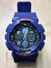 Casio G-Shock GA-140-6A Purple Neon Y2K Watch Near Mint w/ Box Ana-Digi JDM