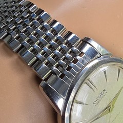 Vintage GRUEN men’s automatic watch 560SS-162 Linen dial 1950s