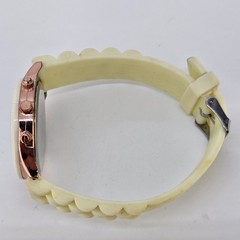 Women’s Analog Watch 38MM Light Yellow Dial Light Yellow Bands NEW Battery
