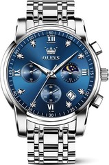 Men’s Large Face Analog Watch – Stainless Steel & Scratch Resistant