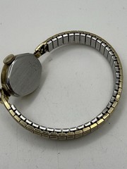 Vtg Kord 21 Jewels Ladies Mechanical Cocktail Watch Beautiful Speidel Band RUNS
