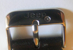Jeep Watch New Never Worn Black and White Leather Strap New Battery 5 ATM Proof