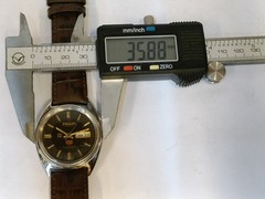 RICOH 21 JEWELS AUTOMATIC PATINA BLACK DIAL 61355A JAPAN MEN’S FULL WORKING