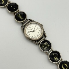 Women’s LEGACY Watch, Typewriter Keys .925 Sterling Silver Bracelet Clasp, Runs
