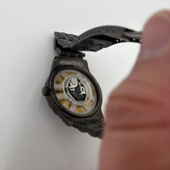 FMD Wristwatch Men OS Gunmetal Good FMDPU011 Japan Movt Metal Link Band