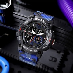 SMAEL Men’s Digital Military Watch Silicone Band LED Water Resist Wristwatch