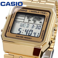 New Men CASIO A500WGA-9 gold color Water regist digital wristwatch face 39mm