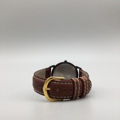 Relic Unisex Watch 34mm Bronze Dial Brown Leather Roman Numeral New Battery