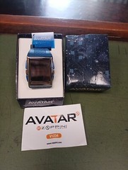 Avatar Digital Watch Blue Rubber Strap, Made From Leamkeys, New