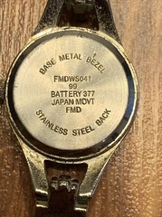 FMD Watch Women’s Silver Tone Round Dial 6.75 In Link Band, Working New Battery