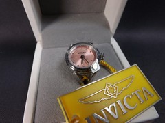 NEW Invicta 49072 Quartz Women’s Ring Watch Pink Dial Stainless Steel 17.5 mm
