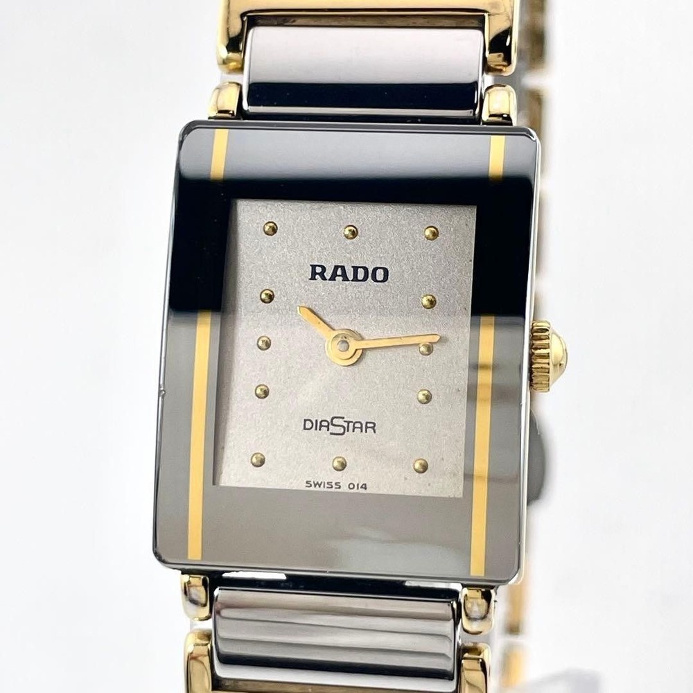 Rado Diastar 153.0283.3N Quartz Ladies Watch Square Gold Battery Replaced