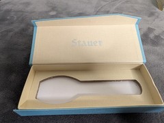 Stauer Metropolitan #17961 Japan Movt Genuine Black Leather NIB Blue Hands