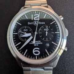BELL & ROSS BR126-94, BRV126-BL-ST/SST, 41mm Chronograph, Swiss Made, Authentic