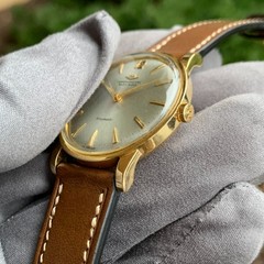 Vintage Movado Kingmatic Chronometre 18K Solid Gold Automatic Wristwatch