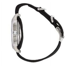 Timex Unisex Weekender Black/Silver 38mm Casual Watch, Fabric Slip-Thru Strap