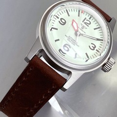 Tandorio 20ATM 36mm Mens Vintage Pilot Auto Watch For Miyota 8215 Sapphire Glass