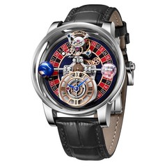 PINDU Men’s Luxury Formal Celestial Wrist Watch 46mm Stainless Steel Case 3ATM