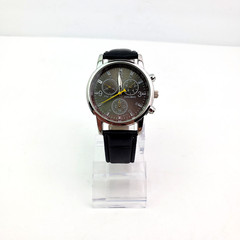 Unbranded Fashion Costume Adult Gray Face Black Band Watch NEEDS BATTERY