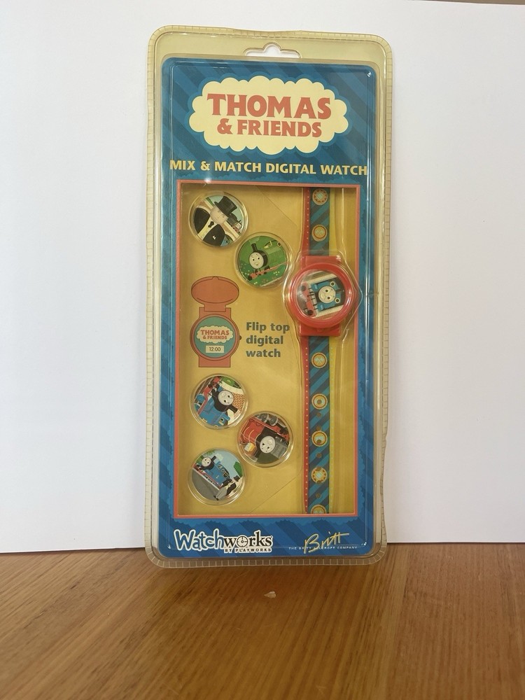 Thomas & Friends Mix & Match Digital Quartz Watch, Calendar, Red/Blue Band