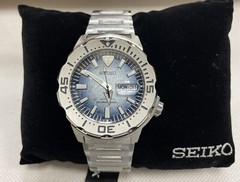 Seiko Men’s Automatic Prospex Monster White-Blue -Dial Watch SRPG57 Japan NWT