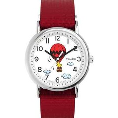 Timex TW2Y11700, Peanuts-Snoopy Weekender Watch, Nylon Strap, Indiglo, NEW