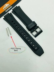 Genuine Casio Watch Band MW600 MW600B MW-600E MW-600F Black Rubber Resin Strap +