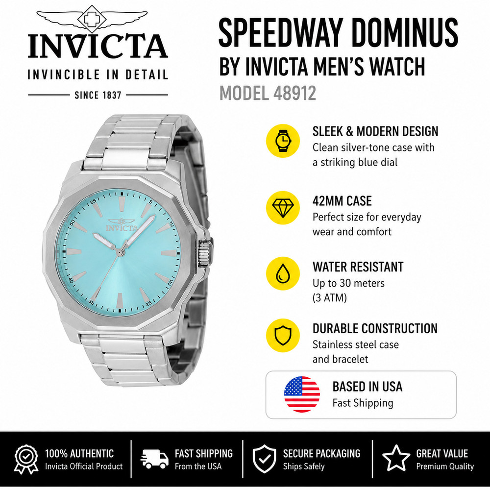 Brand New Invicta Speedway Dominus 42mm Men’s Wristwatch #48912