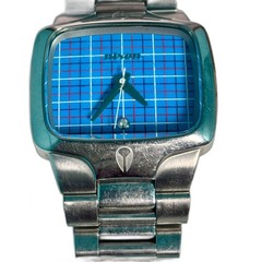 Rare Vintage 2007 Nixon “The Player” — Blue Plaid Dial