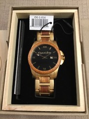 Original Grain The Classic Antique Gold Mahogany Black Color Mens Watch OG-1-016