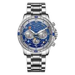GLENAW Men’s automatic mechanical hollow watch for business casual daily wear