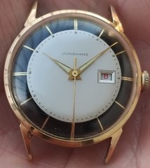 Vintage men’s german Junghans two tone dial hand-winding watch cal. 93S1