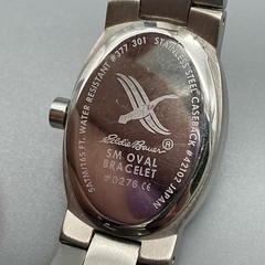 Eddie Bauer SM Oval Womens Watch 21mm Silver Stainless New Battery 6.25″
