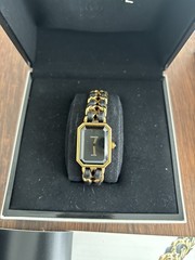 Ladies Chanel Premiere Black Chain Watch, 1987 Edition, Size L