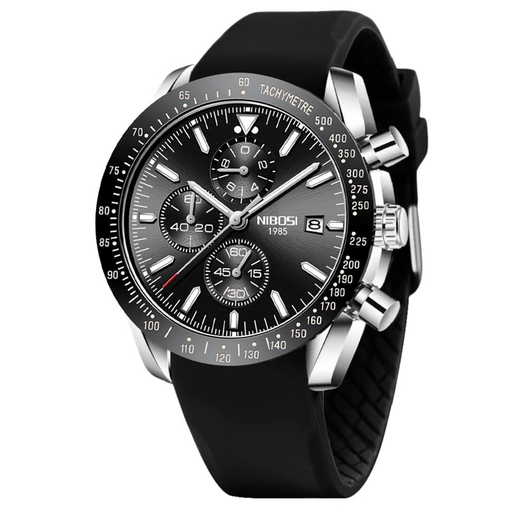Watches for Men Analog Quartz Chronograph 30M Waterproof, Luminous & Date Fas…