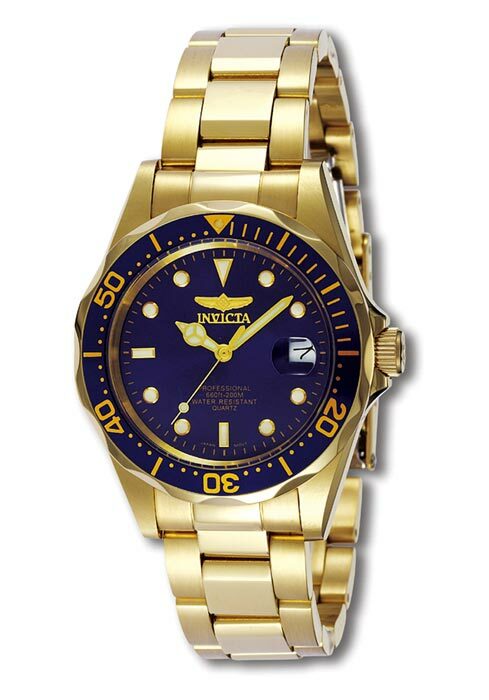 Invicta Men’s Watch Pro Diver Blue Dial Plated Stainless Steel Bracelet 8937