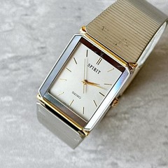 SEIKO Spirit men’s wristwatch square tank vintage