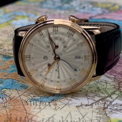 Blancpain Vileret Reveil GMT 6640 3642 55b full set with mechanical alarm