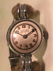 Vintage Nikles Angre 15 Rubis Fond Inoxydable Acier Swiss Made Watch
