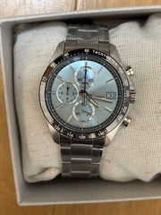 SEIKO Spirit SBTR029 Chronograph Ice Blue Dial Quartz Men’s Watch NEW