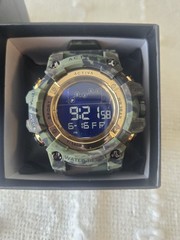 Activa Digital Quartz Sport Watch Chronograph Backlight Alarm Camo 50mm Box
